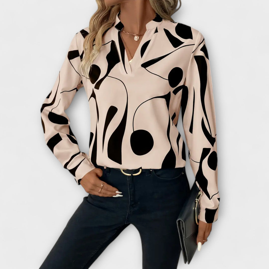 Jane | Elegante V-Ausschnitt-Bluse