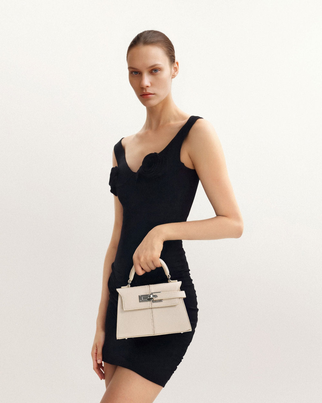 Top Handle Bag - White