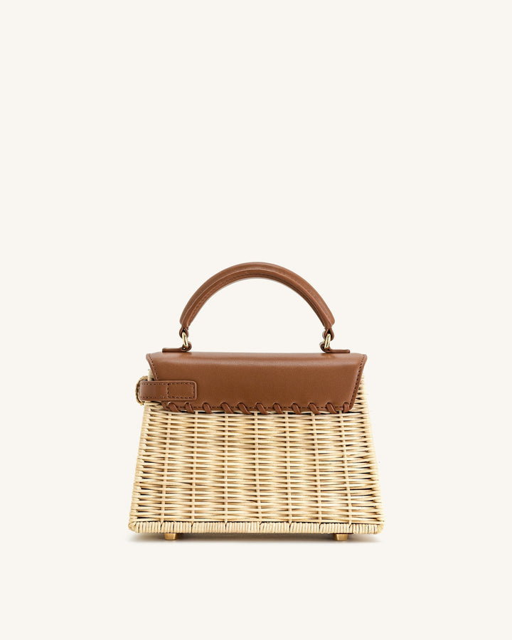 Weaving Handbag - Brown Rattan