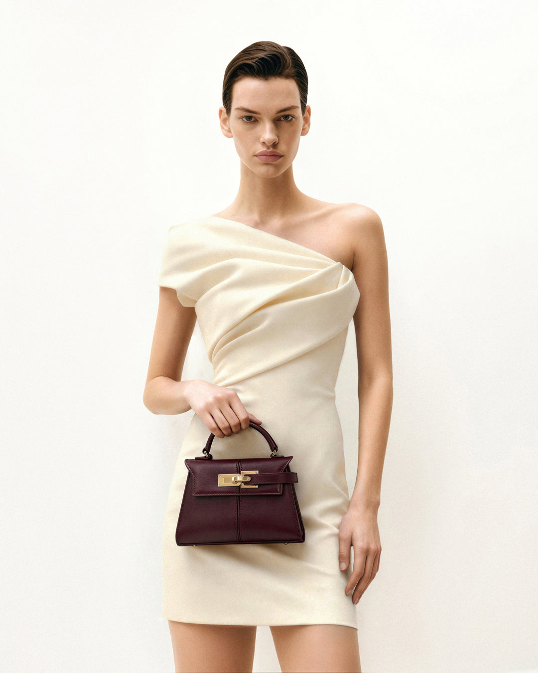 Top Handle Bag - Deep Burgundy