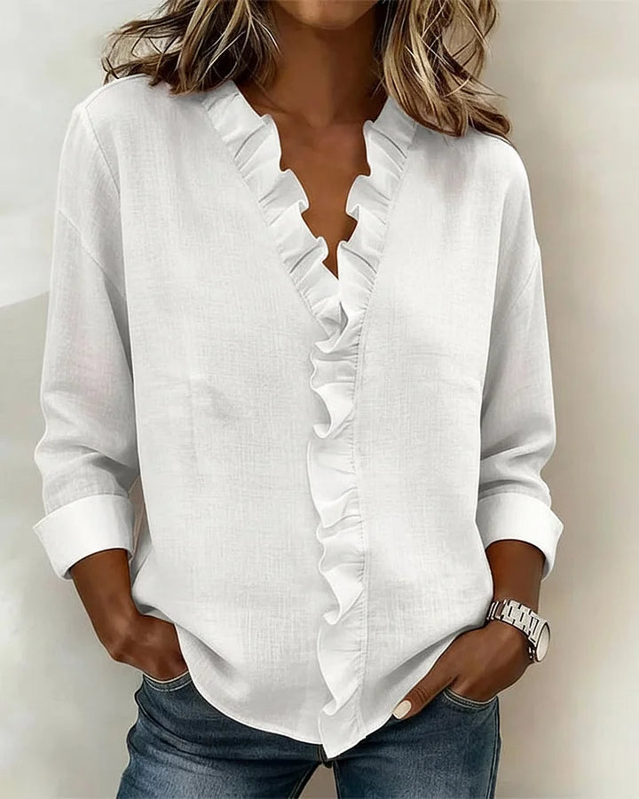 Jane | Edle V-Ausschnitt Bluse