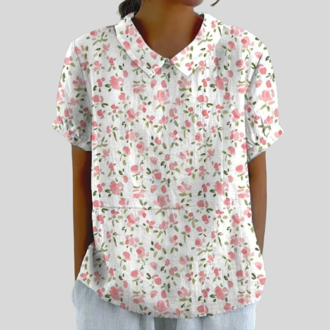 Floral Elegant Top - Pink