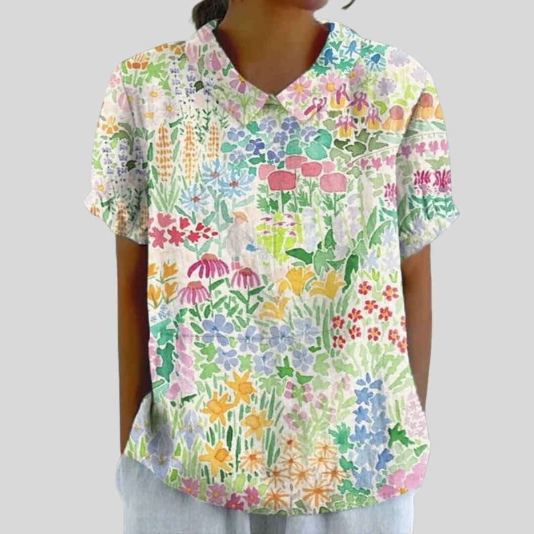 Floral Top - Multicolor Flower Meadow