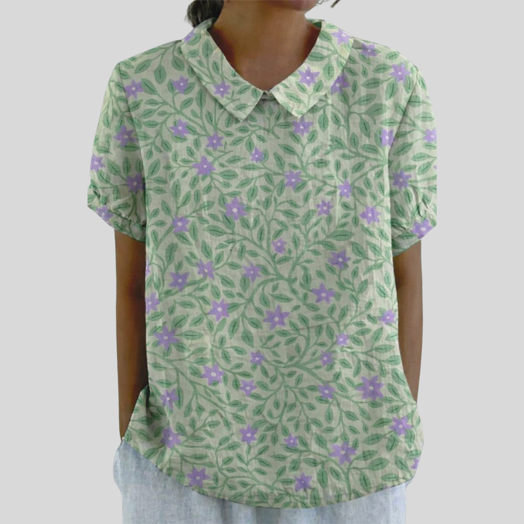Floral Top - Green Floral