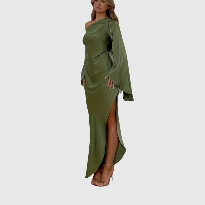 Elegant One‑Shoulder Evening Dress