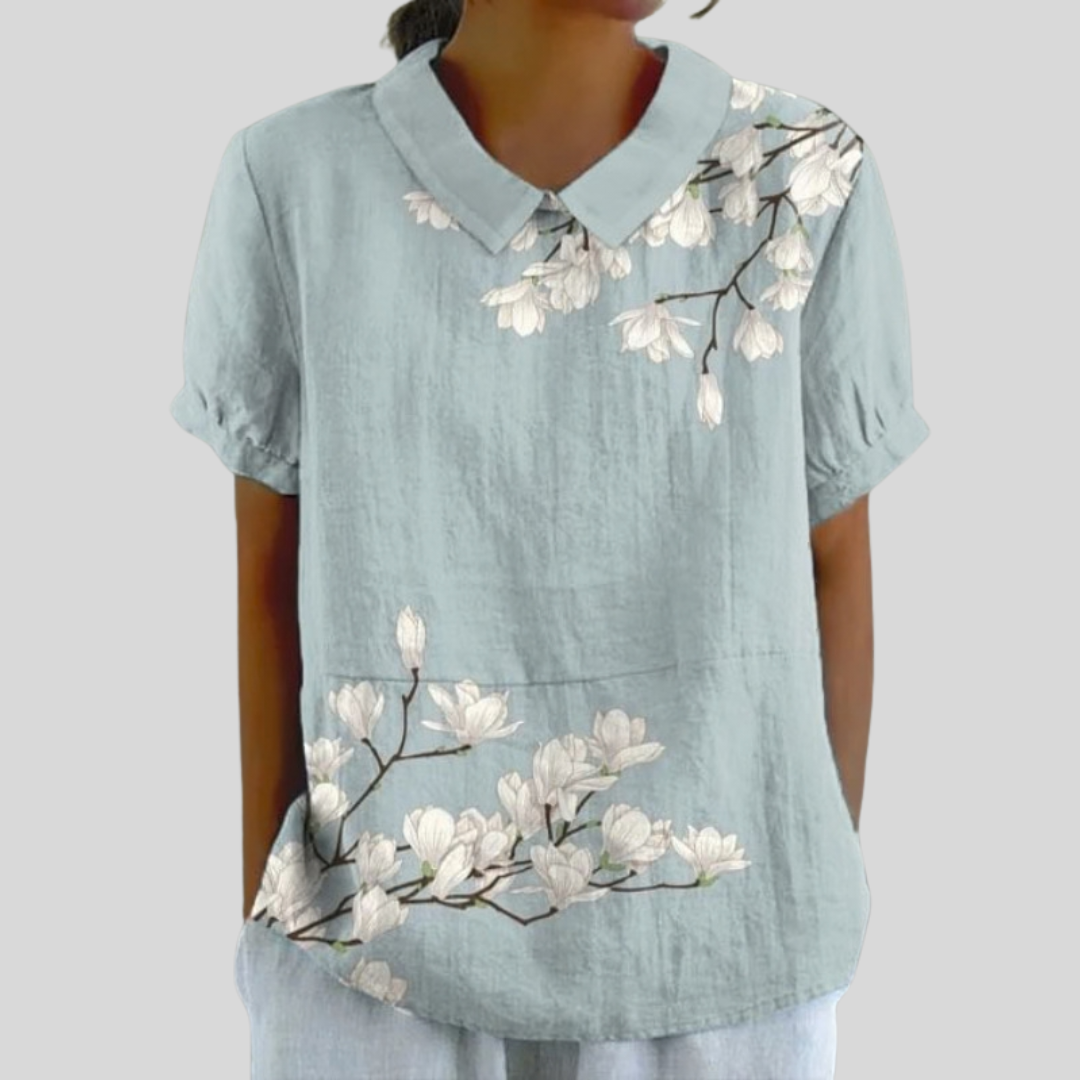 Floral Top - Magnolia Light Blue