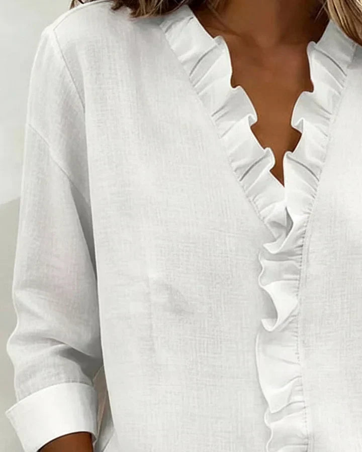 Jane | Edle V-Ausschnitt Bluse