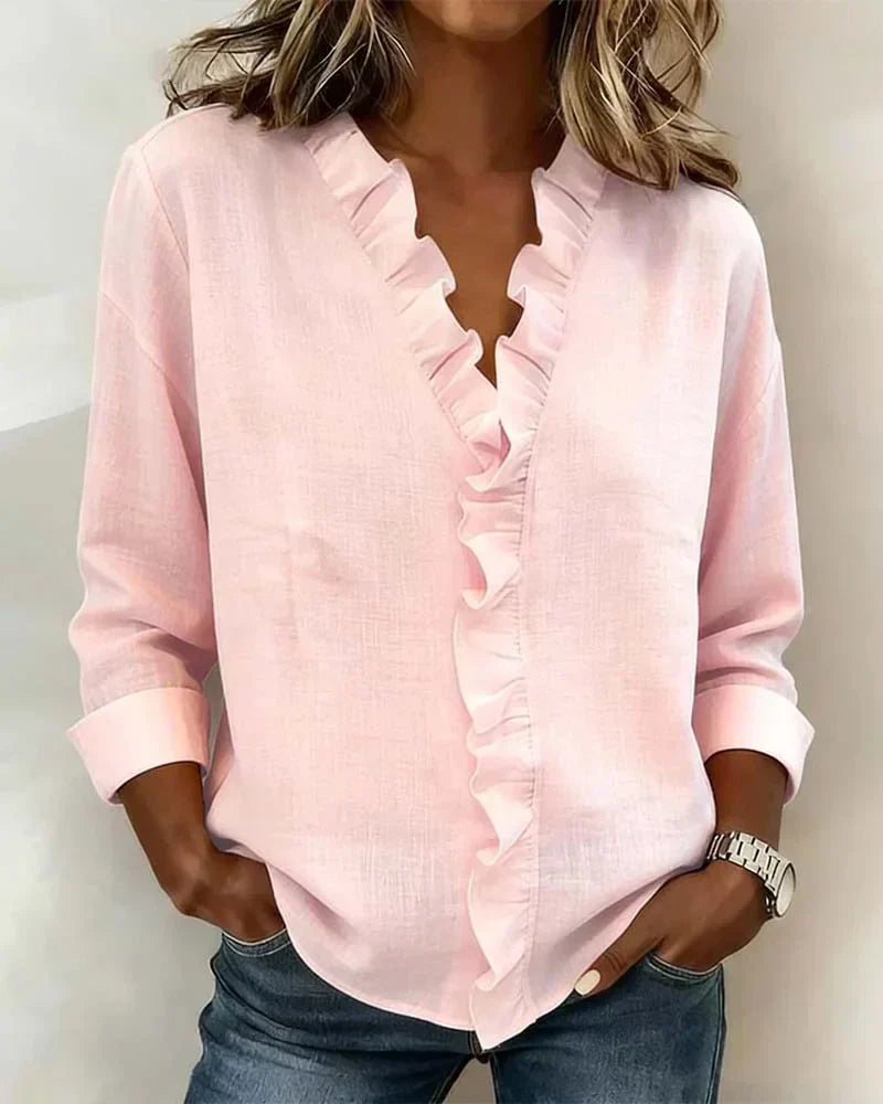 Jane | Edle V-Ausschnitt Bluse