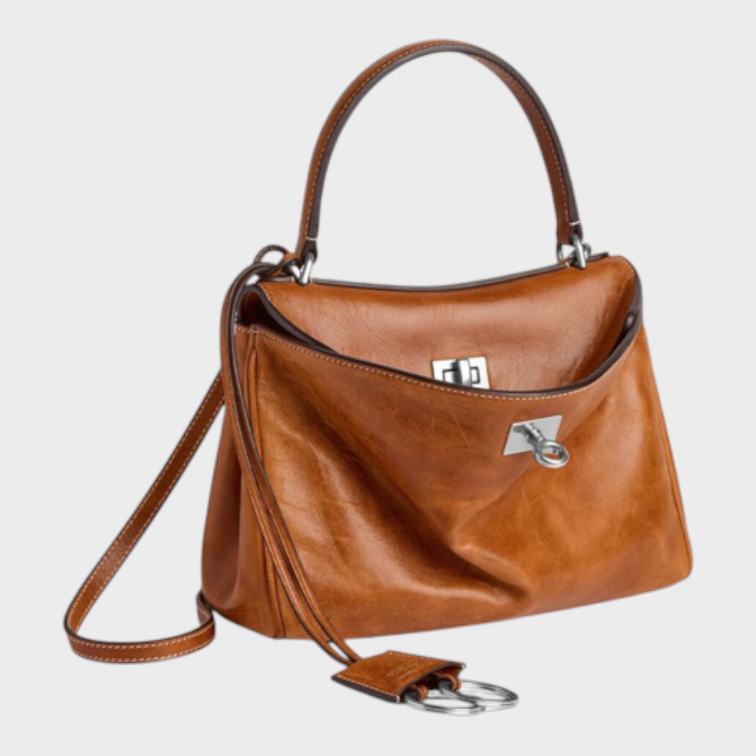 Jane | Structured Leather Bag with Magnetic Flap