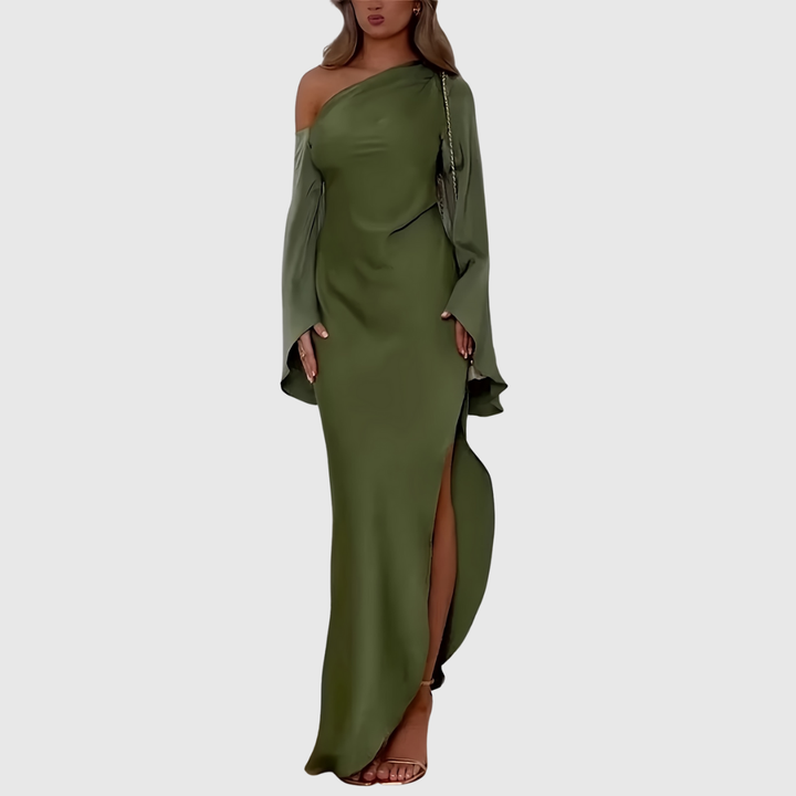 Elegant One‑Shoulder Evening Dress