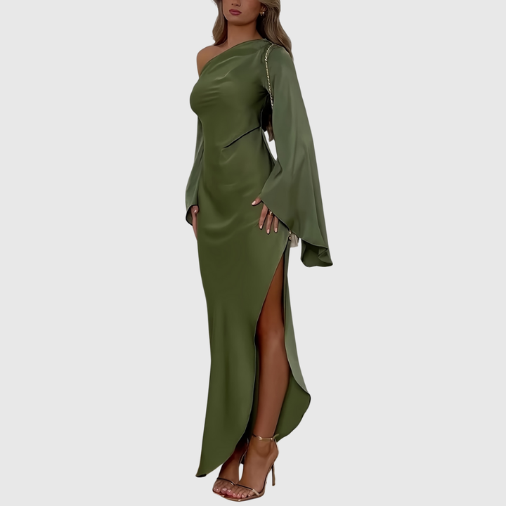 Elegant One‑Shoulder Evening Dress