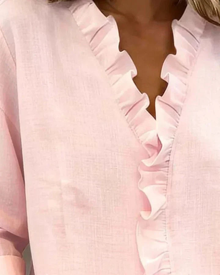 Jane | Edle V-Ausschnitt Bluse