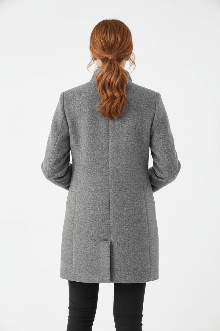 Fitted Wool-Blend Coat