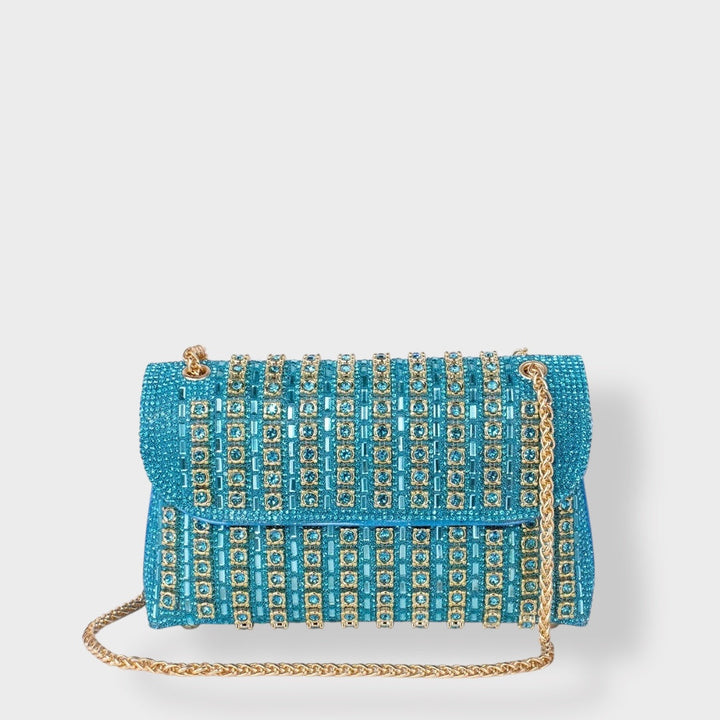 Jane | Chain Shoulder Bag with Colored Diamonds