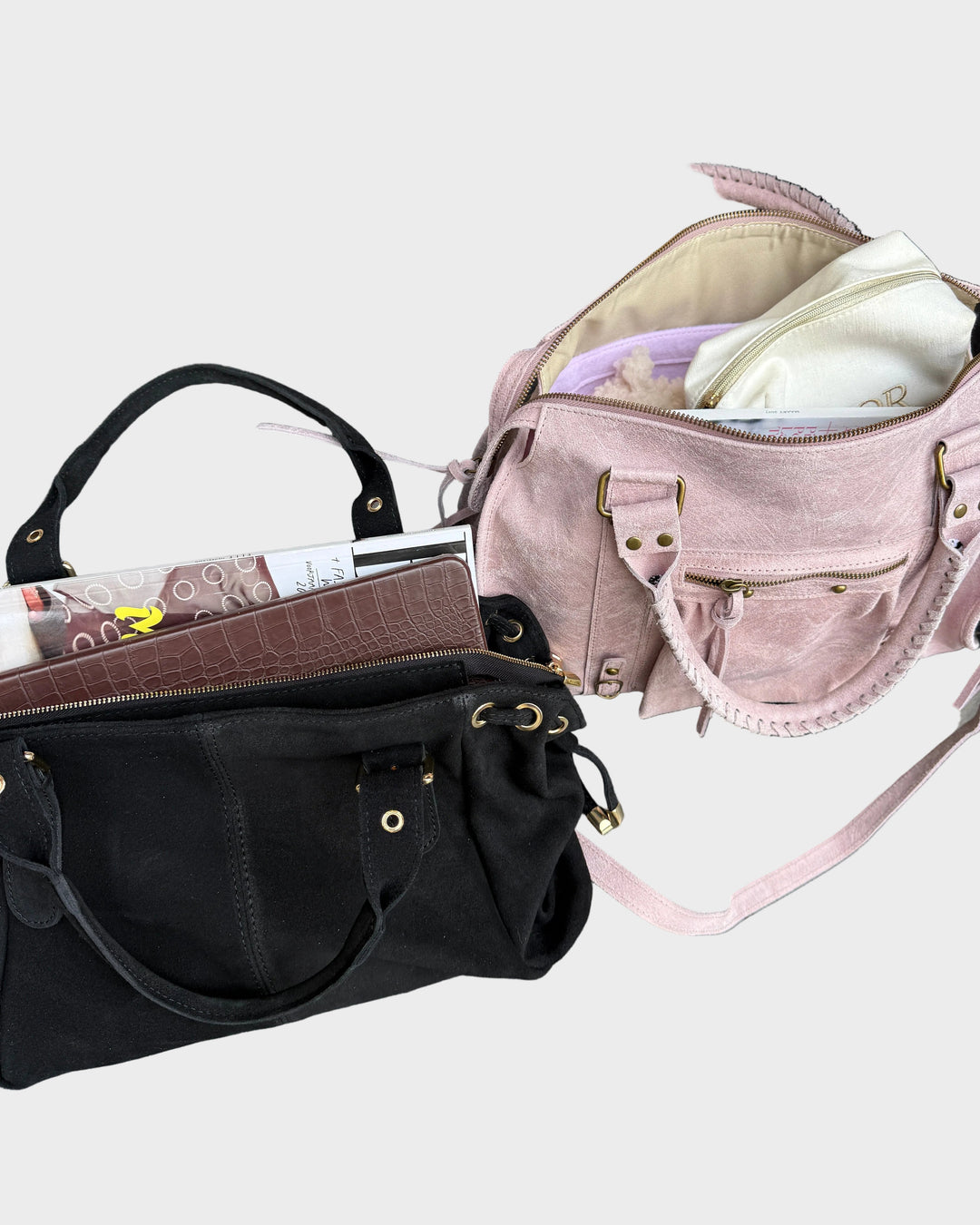 Jane | Vanille-Rosa Laptop-Tragetasche mit Handyfach