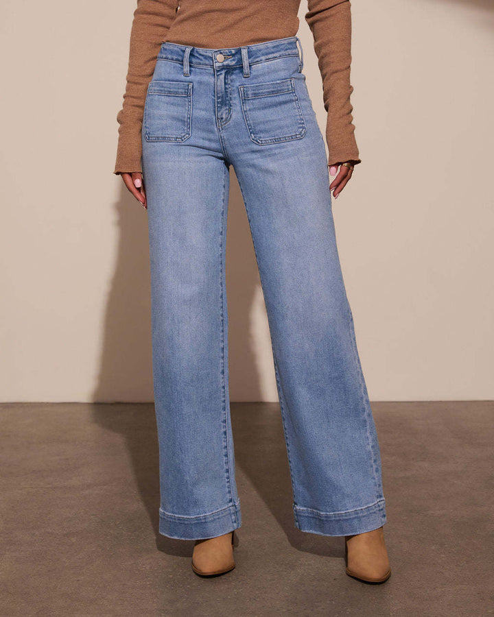 Classic Retro Slim Fit High Waist Jeans