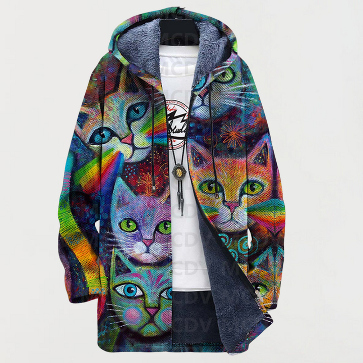 Ella – Cat & Rainbow Hoodie