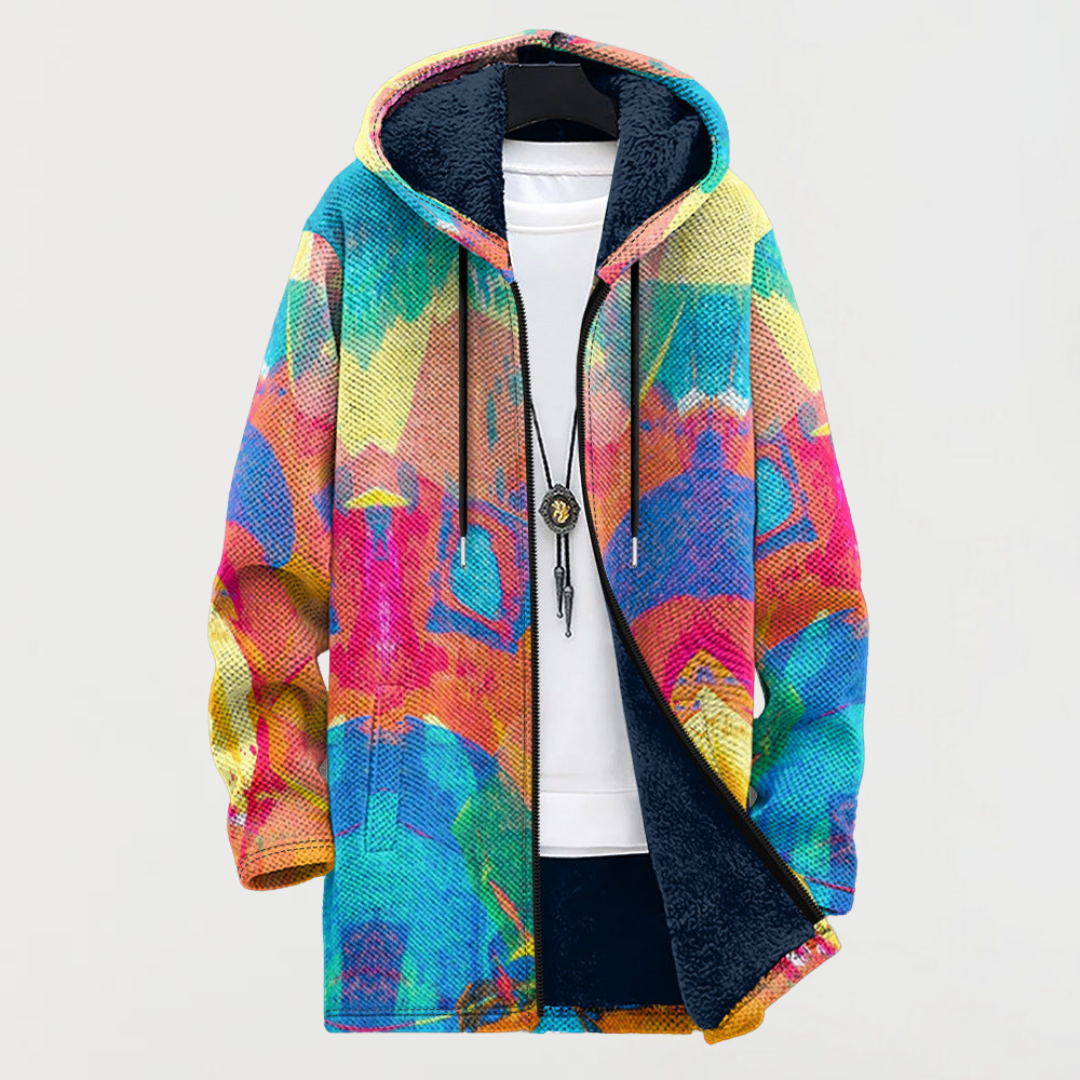 Stefanie™ | Hooded Jacket in Riot of Colour