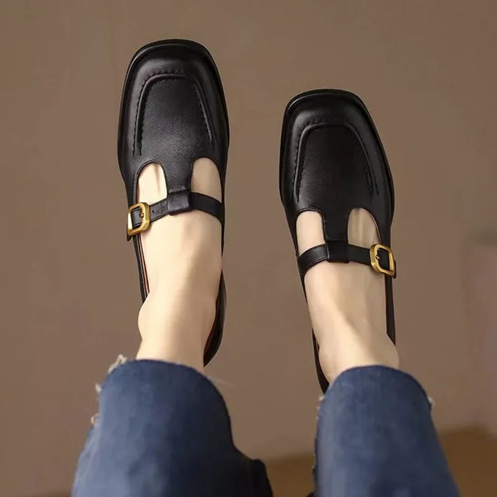 Selvana | Elegant T-Strap Shoes