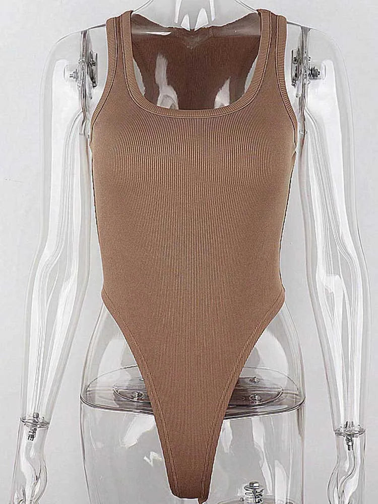 Casual Sleeveless Bodysuit