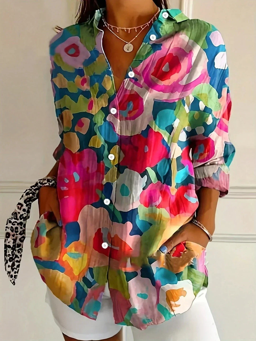 Jane | Bunte Musterbluse