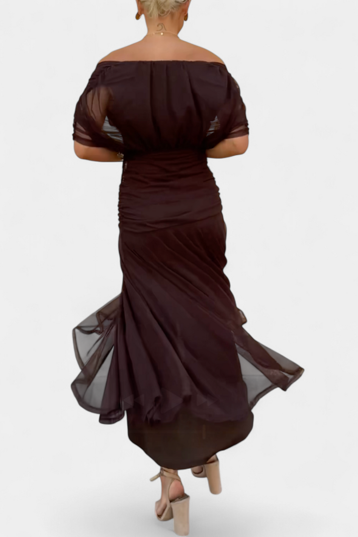 Freya - Flowing Floral V Neck Dress
