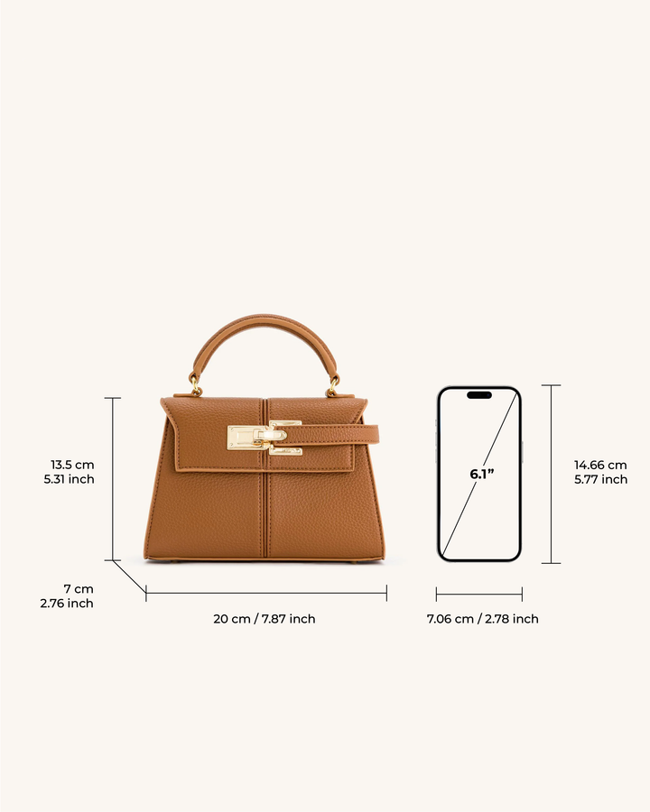 Top Handle Bag - Brown