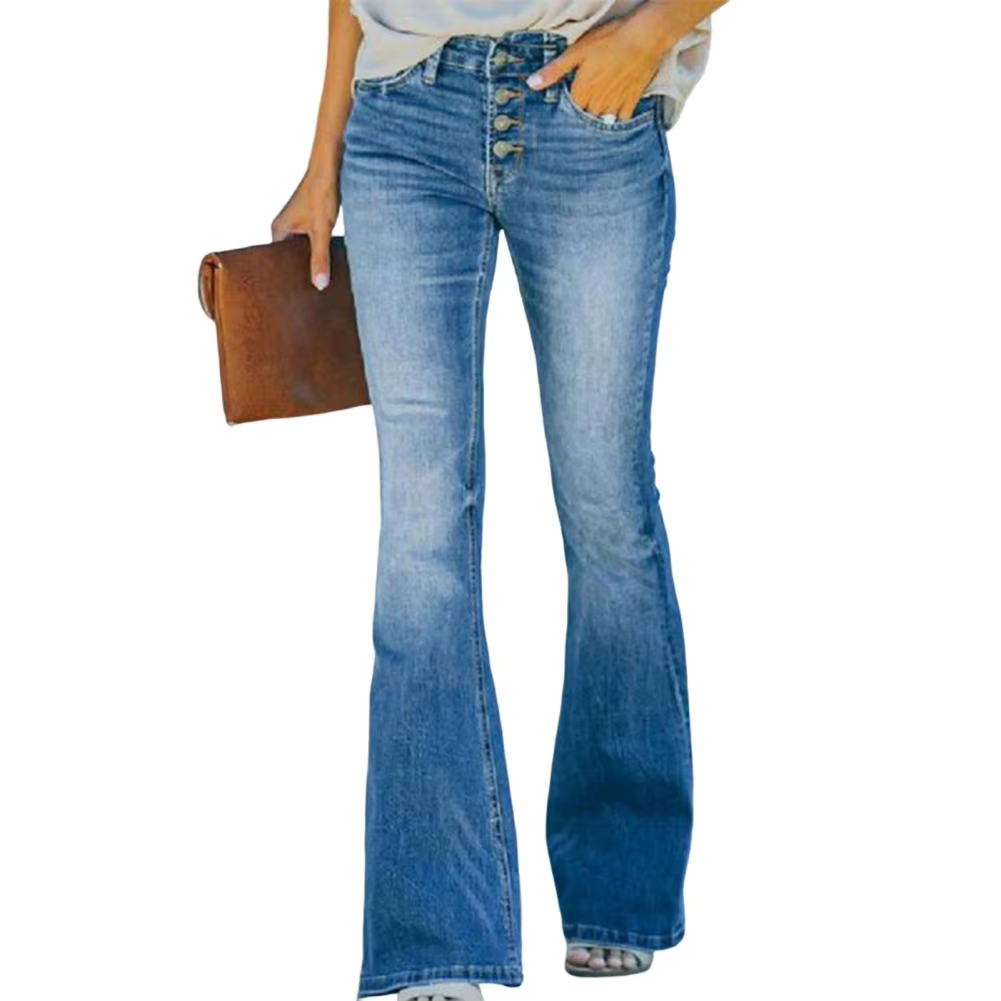 Comfortable High Waist Vintage Flared Jeans