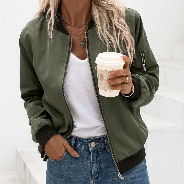 Classic Zip-Up Bomber Jacket