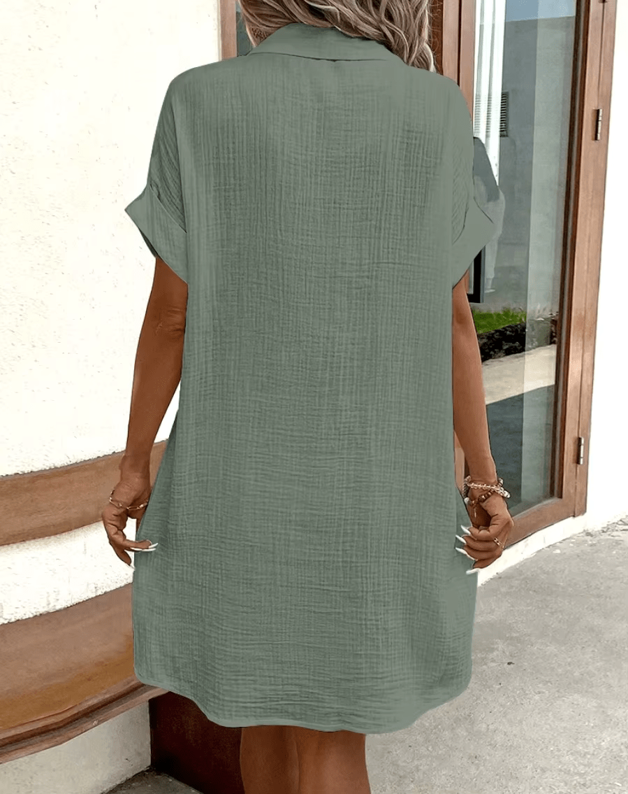 Jane | Comfortable Shirt Dress with Buttons
