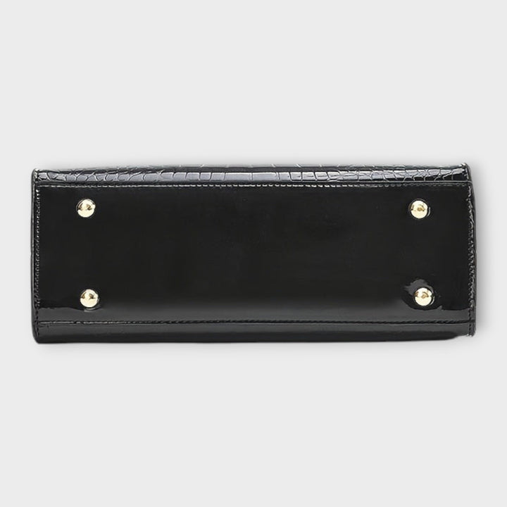 SVEA | Olivia Glänzende Handtasche mit Krokodilprägung