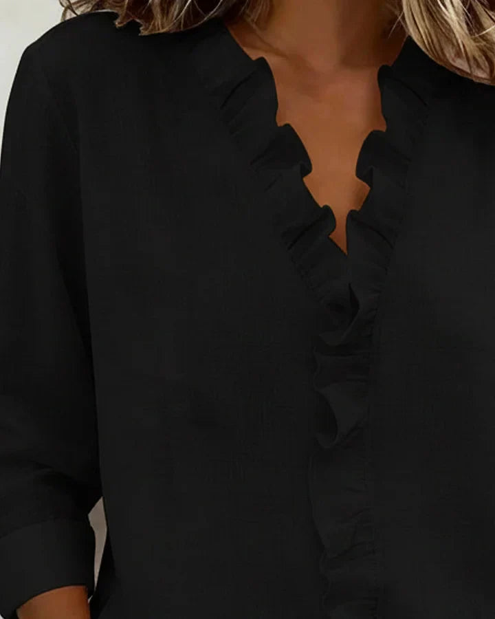 Jane | Edle V-Ausschnitt Bluse