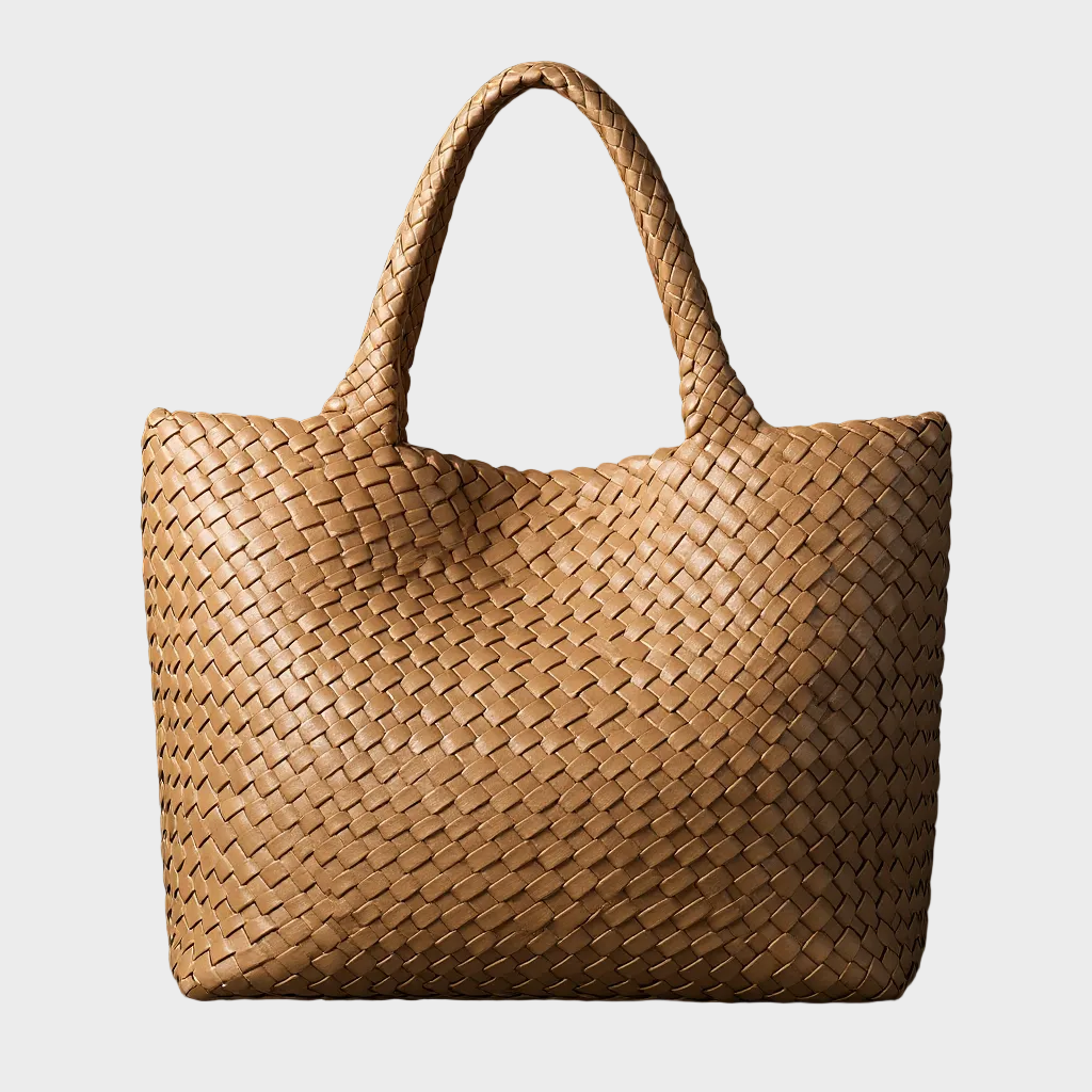 Hand-Woven Leather Tote