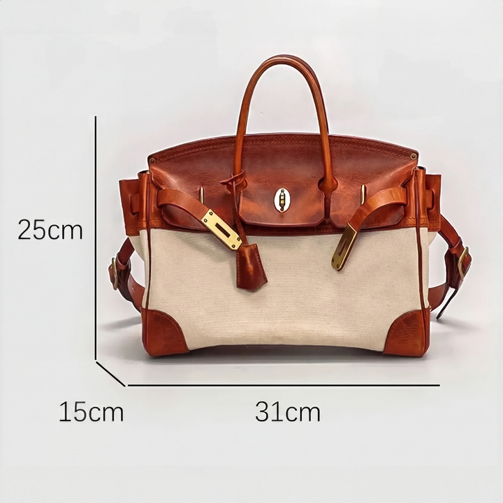 Jane | Travel Duffle Bag with Leather Trim