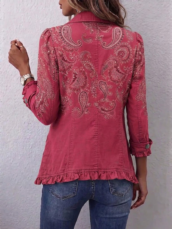 Manuela™ | Berry Blazer with Paisley