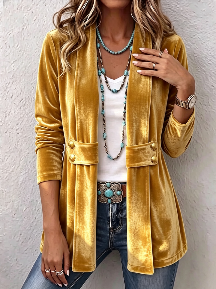 Katrin™ | Open Blazer with Shimmer
