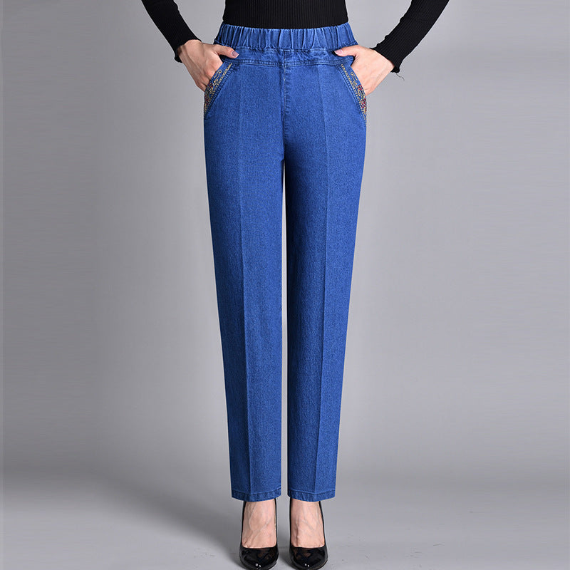 Jane | Damenjeans mit elastischem Bund und Seitentaschen
