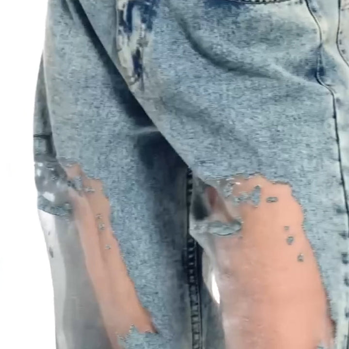 Jane | JEANS MIT VINTAGE MESH PATCHWORK PRINT